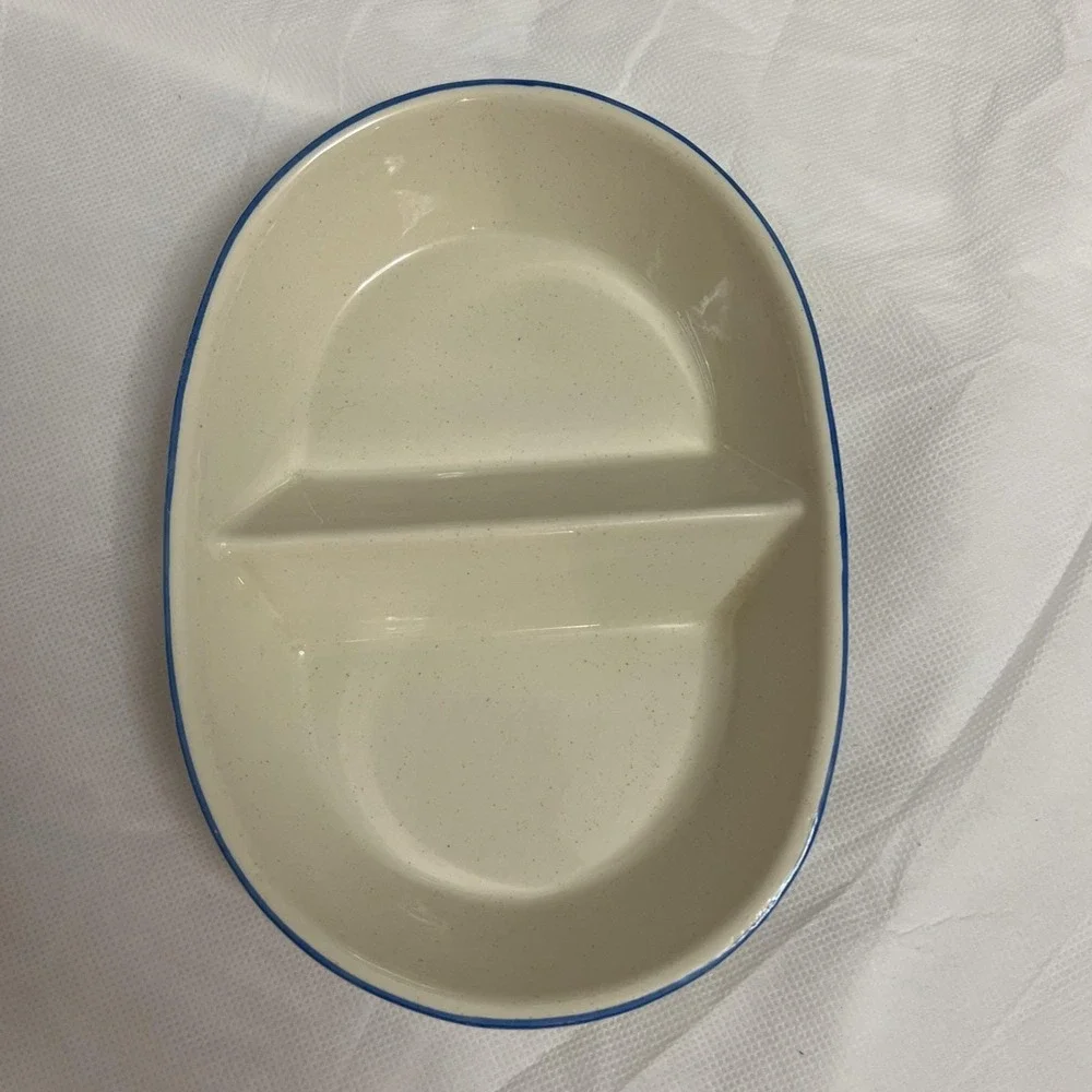 Vintage 80s 90s Divided Geese Split Baking Dish Country Collection CollectorRare